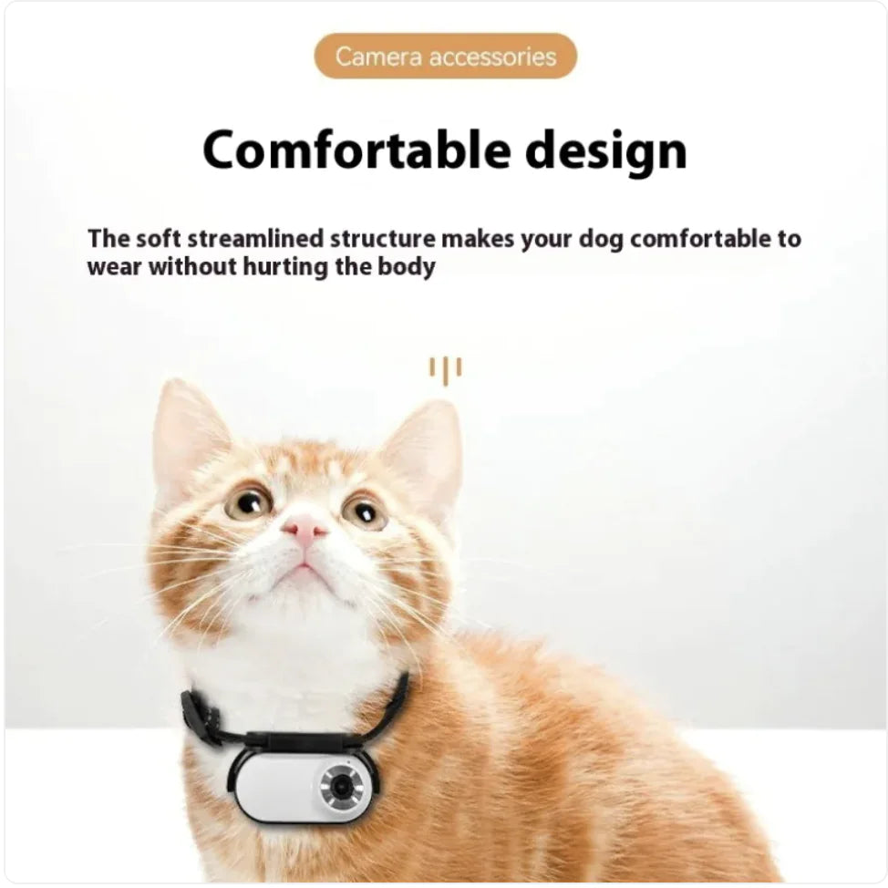 Pet Collar Camera – Smart HD Video Recorder for Dogs & Cats