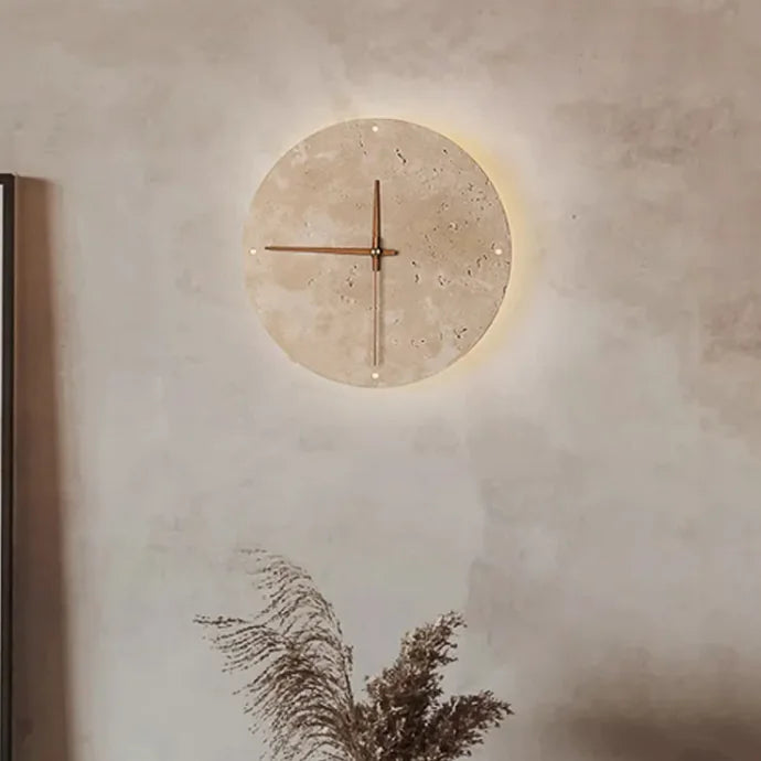 Yellow Stone Wall Clock Light