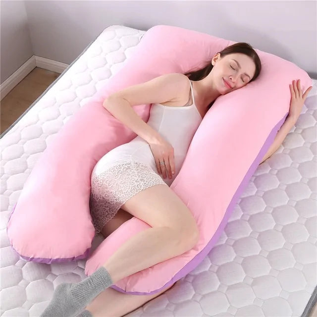 Pregnancy Support Pillow - U-Shaped Full-Body Comfort for Moms-to-Be