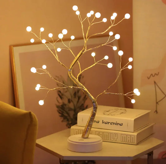 Pearl Star Tree Touch Night Light – Elegant LED Table Lamp for Cozy Ambiance