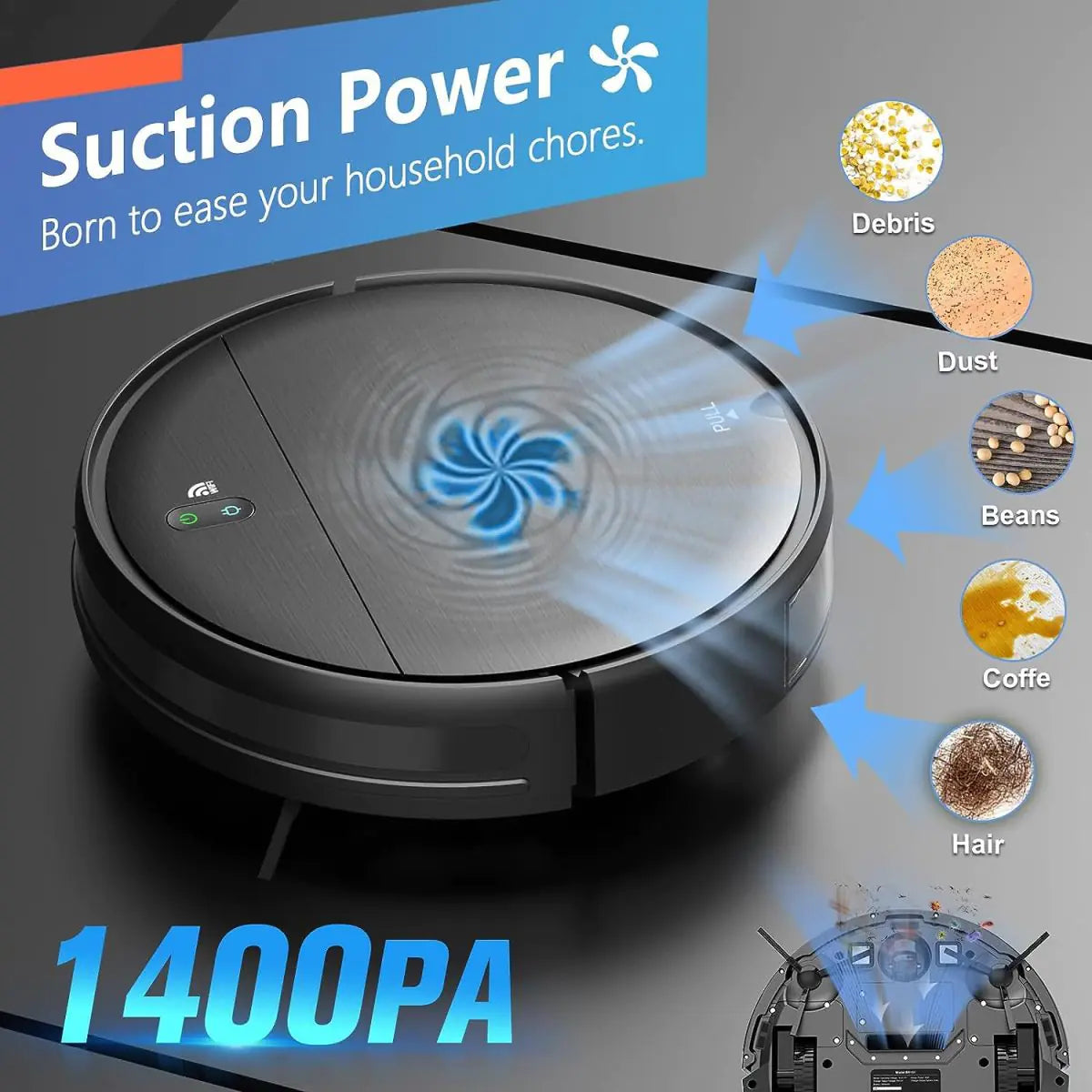 Smart Cleaning Robot – 3-in-1 Sweep, Mop & Vacuum Robotic Cleaner