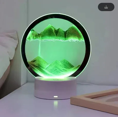 Luminous Hourglass with Sand Painting – Mesmerizing LED Glow Timer & Artistic Home Décor