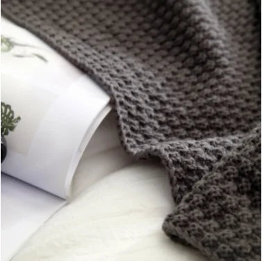 Nordic Fringed Knit Wool Blanket – Cozy & Stylish Home Throw