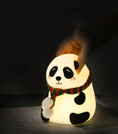 Panda Silicone LED Night Light – Soft & Adorable Touch-Control Lamp