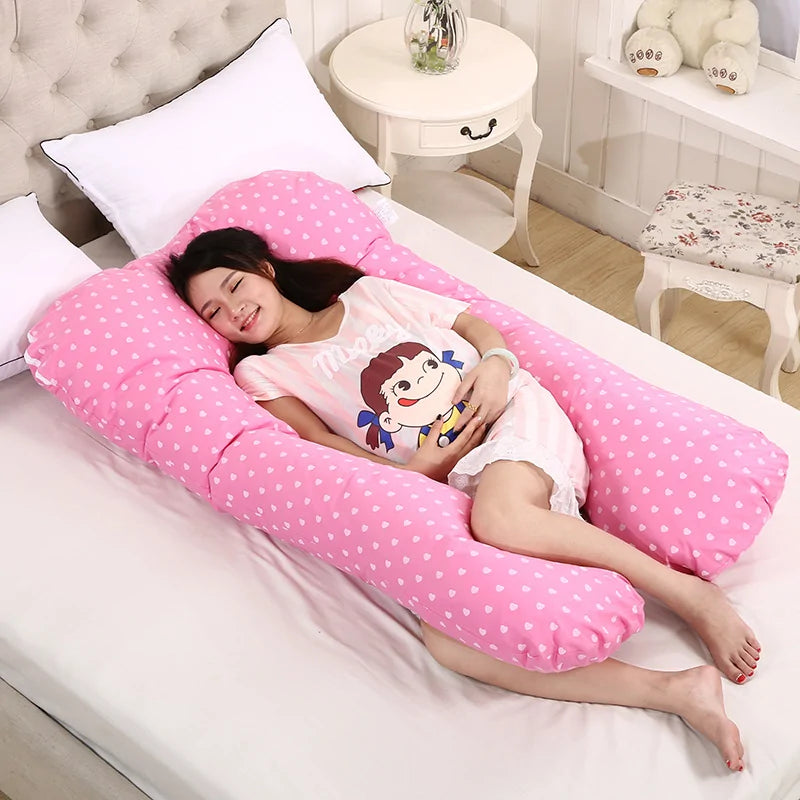 Pregnancy Support Pillow - U-Shaped Full-Body Comfort for Moms-to-Be