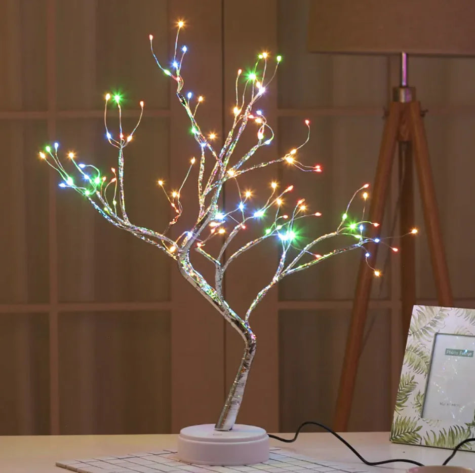 Pearl Star Tree Touch Night Light – Elegant LED Table Lamp for Cozy Ambiance