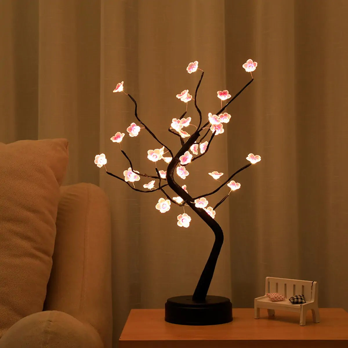 Cherry Bonsai Tree Lamp – A Stunning Blend of Nature and Light