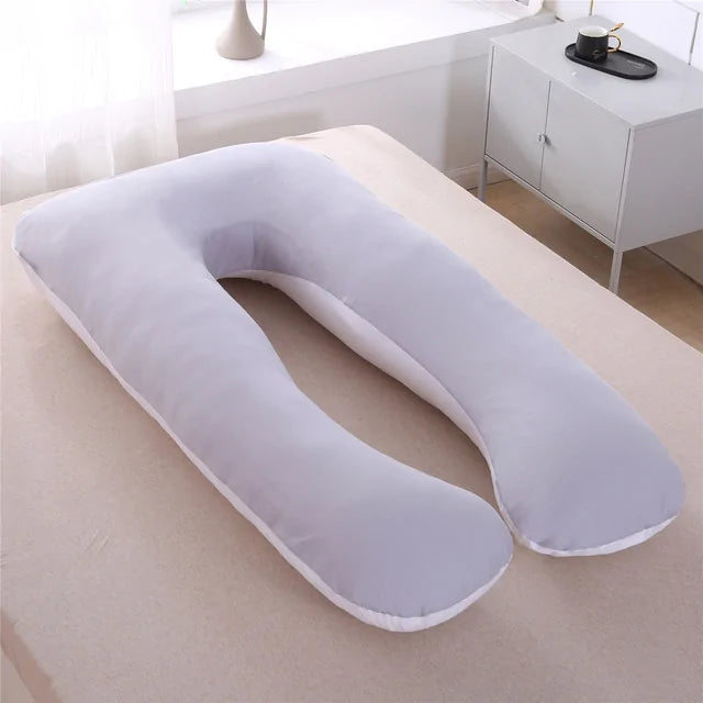 Pregnancy Support Pillow - U-Shaped Full-Body Comfort for Moms-to-Be