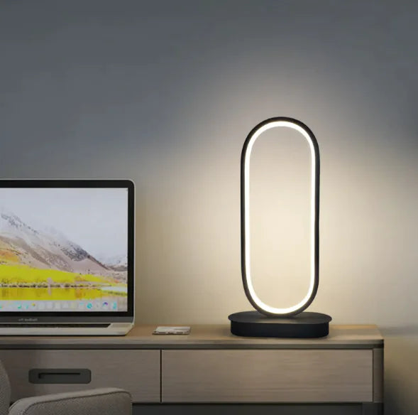 Oval LED Table Lamp - Modern Minimalist Lighting for Any Space