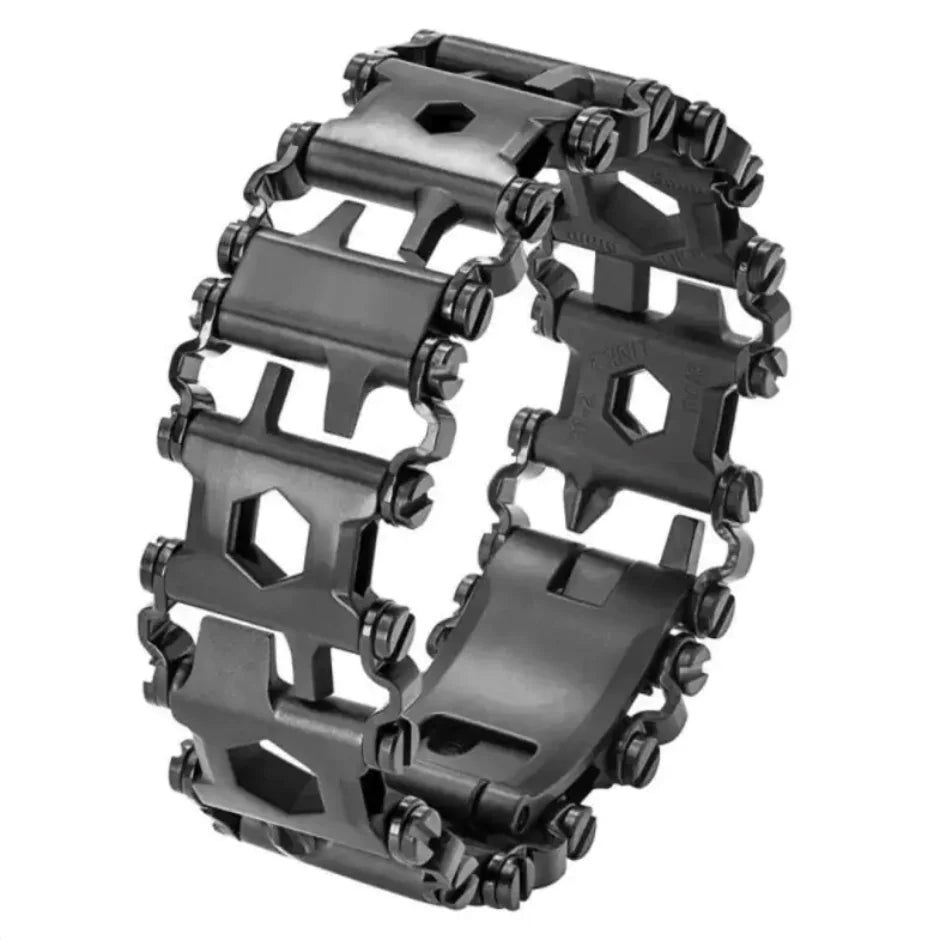 Stainless Steel Multi-Tool Bracelet – Wearable & Adjustable Survival Gear