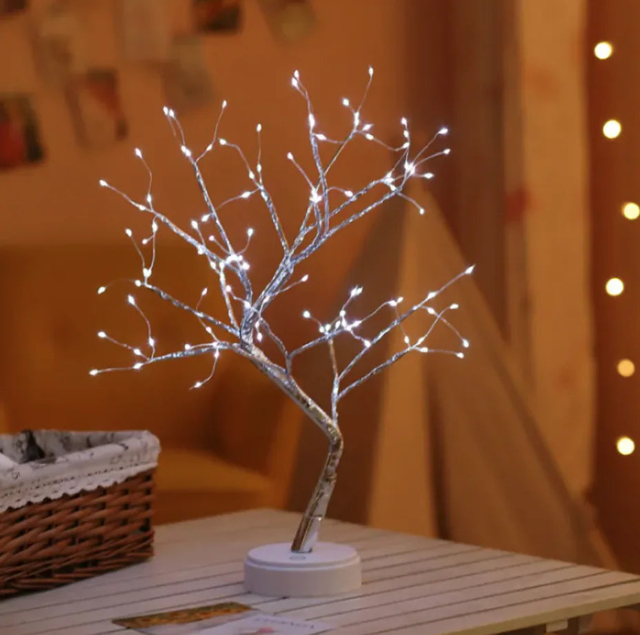 Pearl Star Tree Touch Night Light – Elegant LED Table Lamp for Cozy Ambiance