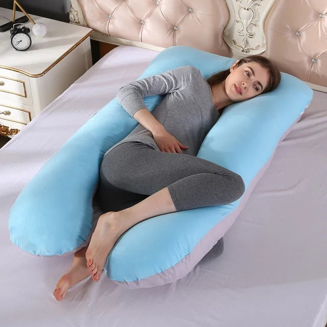 Pregnancy Support Pillow - U-Shaped Full-Body Comfort for Moms-to-Be