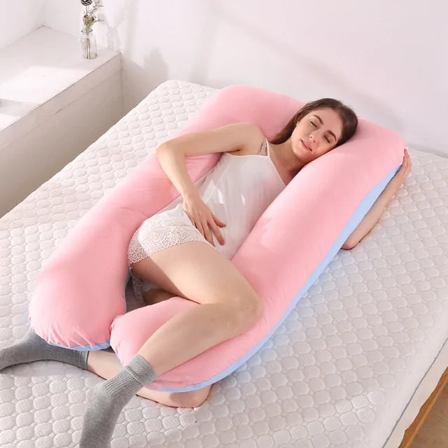 Pregnancy Support Pillow - U-Shaped Full-Body Comfort for Moms-to-Be