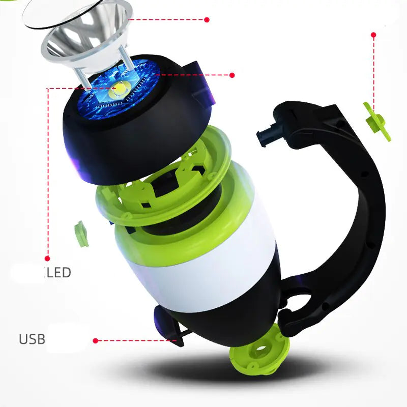 Multi-Function LED USB Rechargeable Camping Light – Portable Outdoor Lantern & Emergency Light