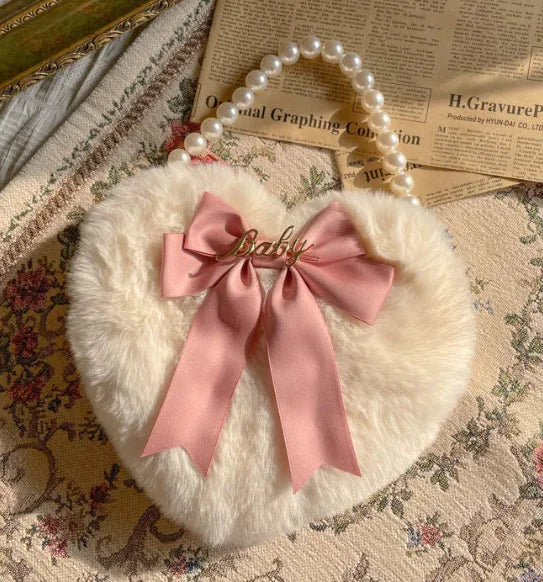 Heart Plush Hand Carrying Bag