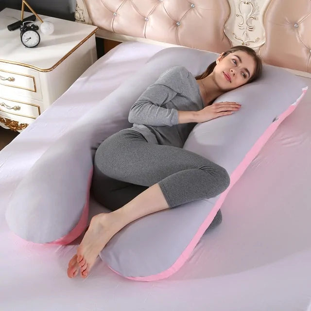 Pregnancy Support Pillow - U-Shaped Full-Body Comfort for Moms-to-Be