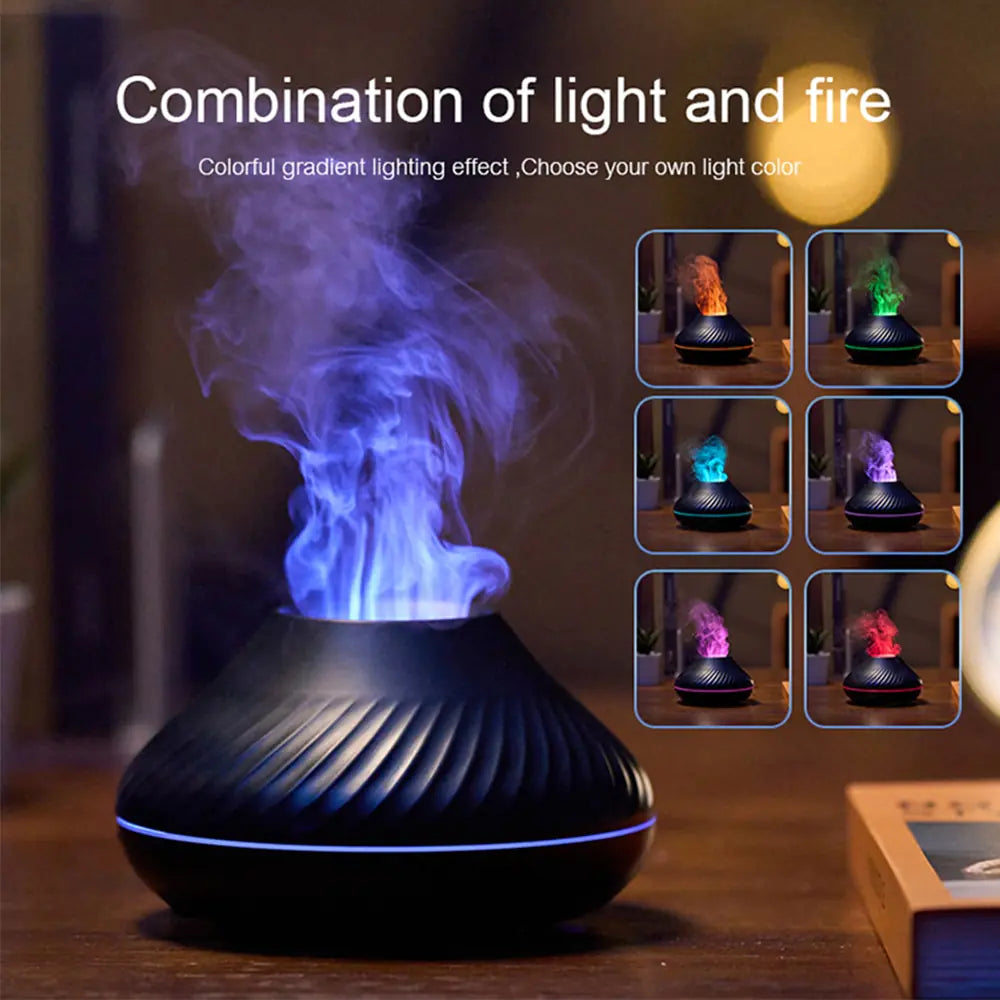 Volcanic Flame Aroma Diffuser - Illuminating Ambiance & Relaxation