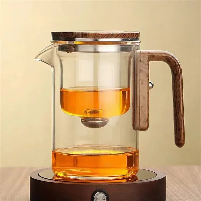 One-Click Magnetic Switch Teapot – Elegant & Easy-Pour Tea Infuser