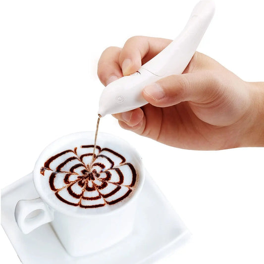 Electrical Latte Art Pen – Coffee Carving & Cake Decoration Pen for Pastry & Baking