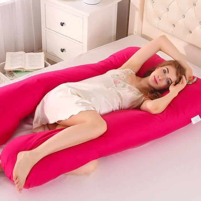 Pregnancy Support Pillow - U-Shaped Full-Body Comfort for Moms-to-Be