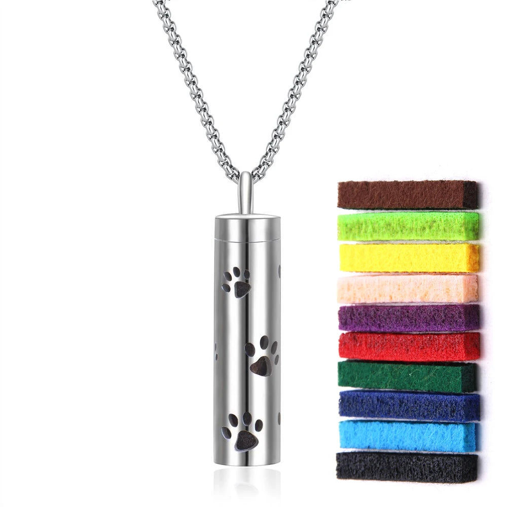 Aromatherapy Necklace Diffuser Pendant – 316L Stainless Steel Essential Oil Locket