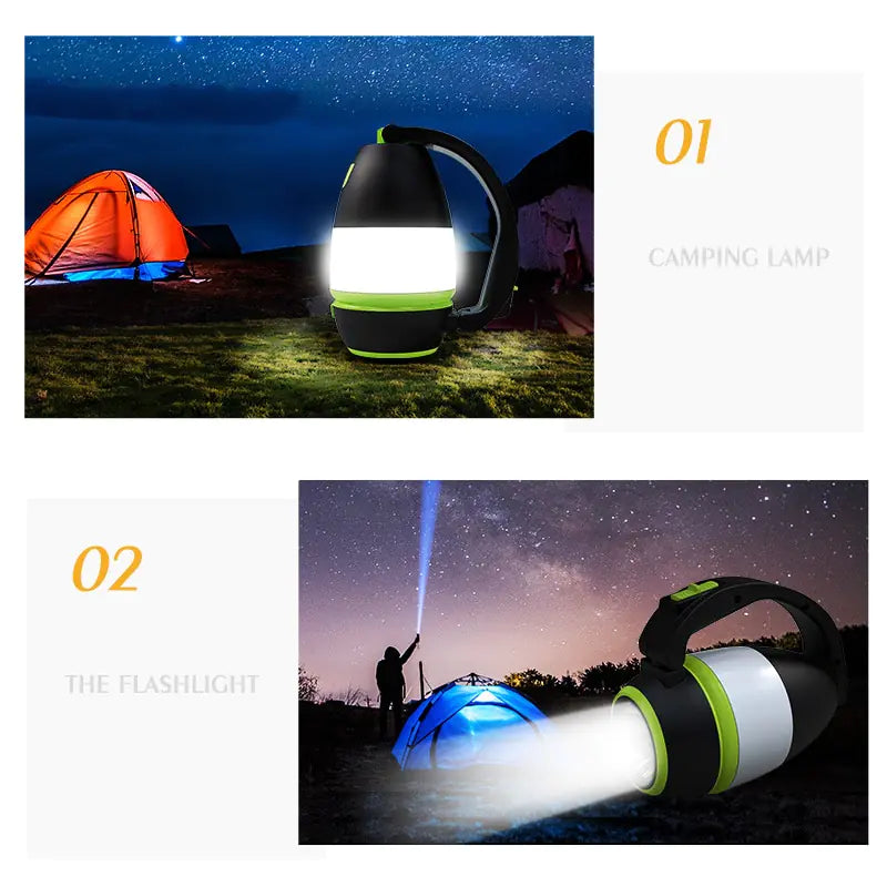 Multi-Function LED USB Rechargeable Camping Light – Portable Outdoor Lantern & Emergency Light