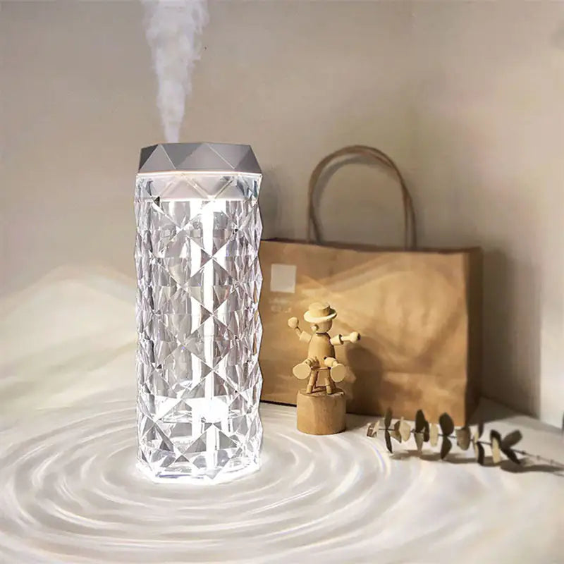 Crystal Lamp Air Humidifier – 2-in-1 Ultrasonic Humidifier & Ambient LED Light