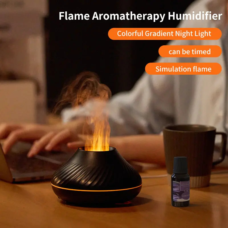 Volcanic Flame Aroma Diffuser - Illuminating Ambiance & Relaxation