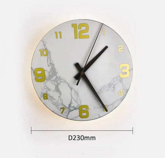 Yellow Stone Wall Clock Light