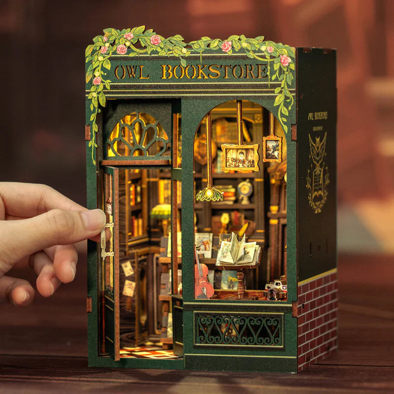 Miniature DIY Cottage Book Stand – Enchanting Handmade Bookshelf Decor