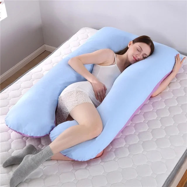 Pregnancy Support Pillow - U-Shaped Full-Body Comfort for Moms-to-Be