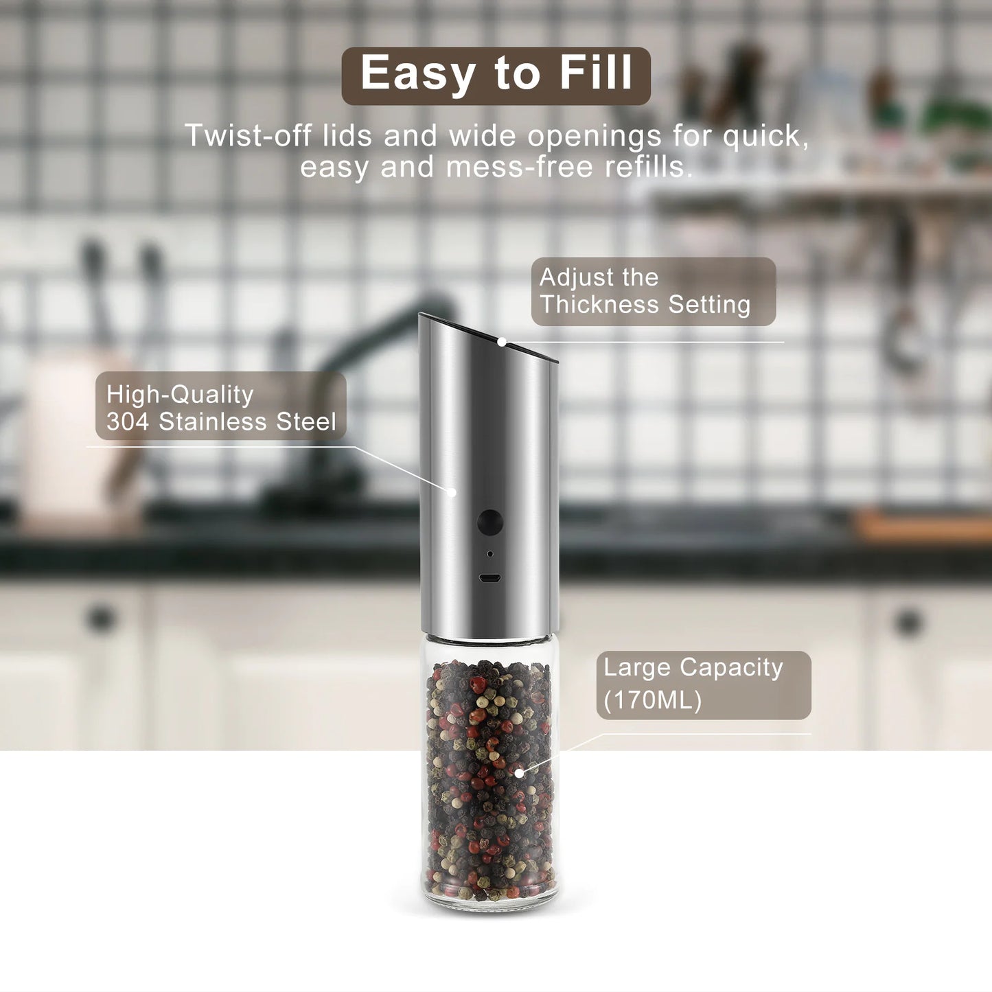 GrindMaster Steel – Premium Stainless Steel Manual Spice Grinder