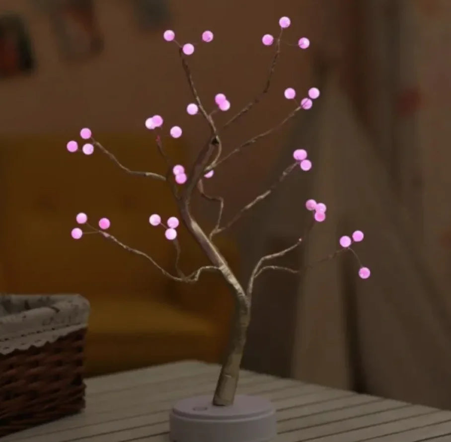 Pearl Star Tree Touch Night Light – Elegant LED Table Lamp for Cozy Ambiance