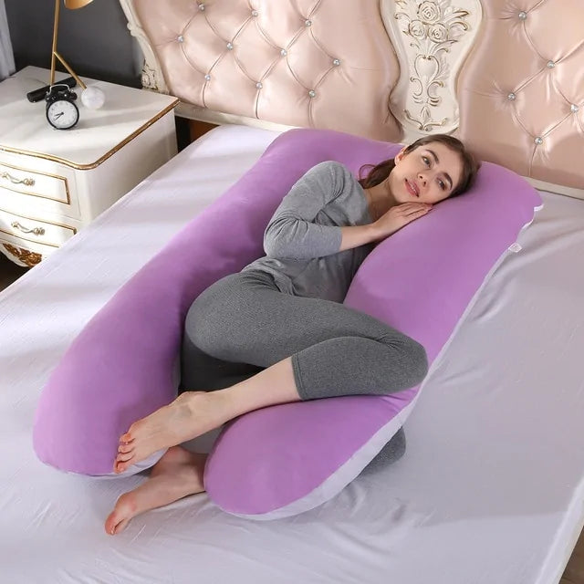 Pregnancy Support Pillow - U-Shaped Full-Body Comfort for Moms-to-Be