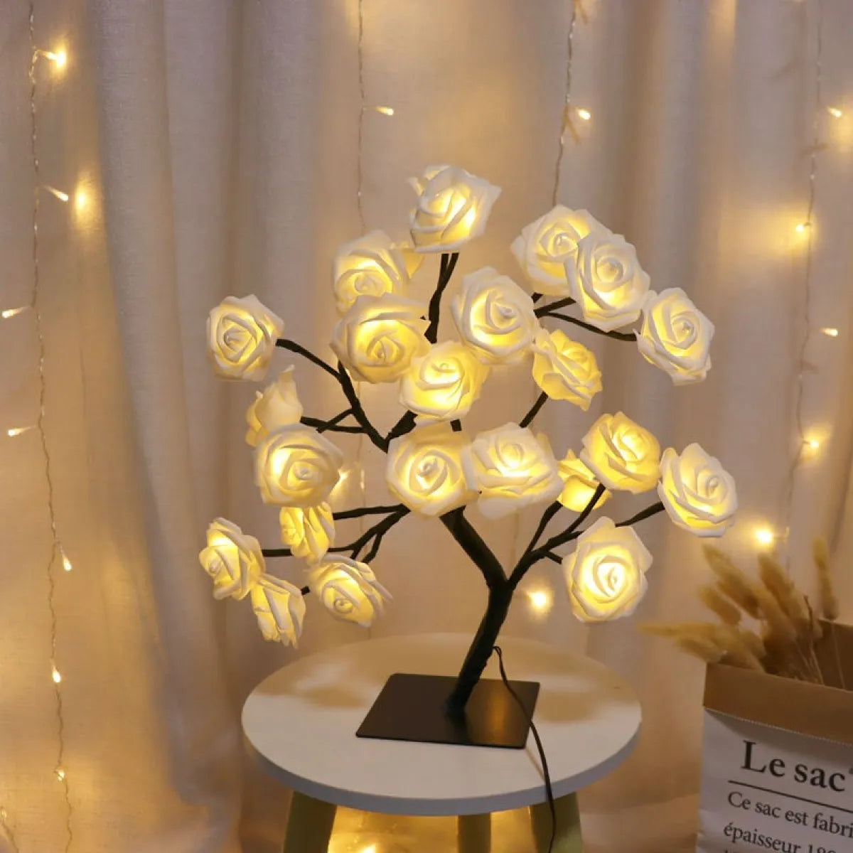 Bedroom Rose Tree Lamp – Elegant LED Blossom Light for Romantic Room Décor