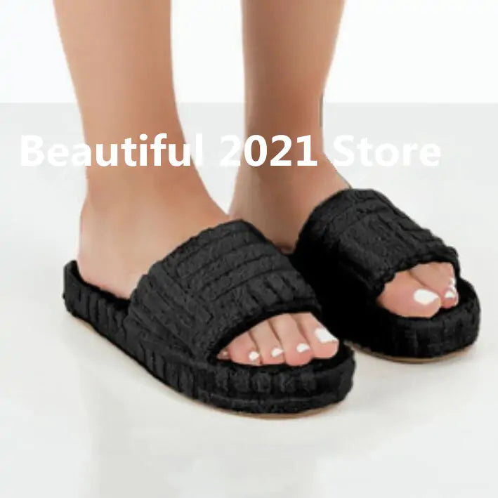 Women's Furry Casual Slippers – Cozy Comfort for Every Step