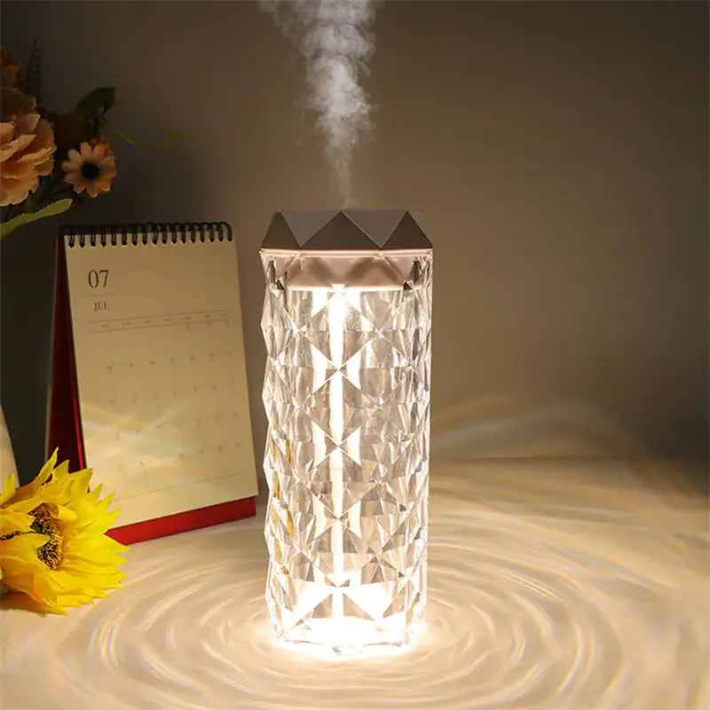 Crystal Lamp Air Humidifier – 2-in-1 Ultrasonic Humidifier & Ambient LED Light