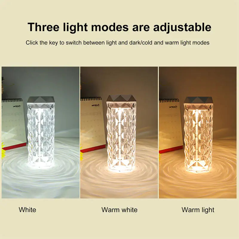 Crystal Lamp Air Humidifier – 2-in-1 Ultrasonic Humidifier & Ambient LED Light