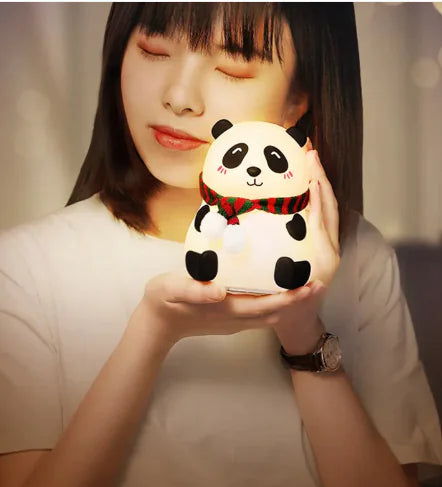 Panda Silicone LED Night Light – Soft & Adorable Touch-Control Lamp