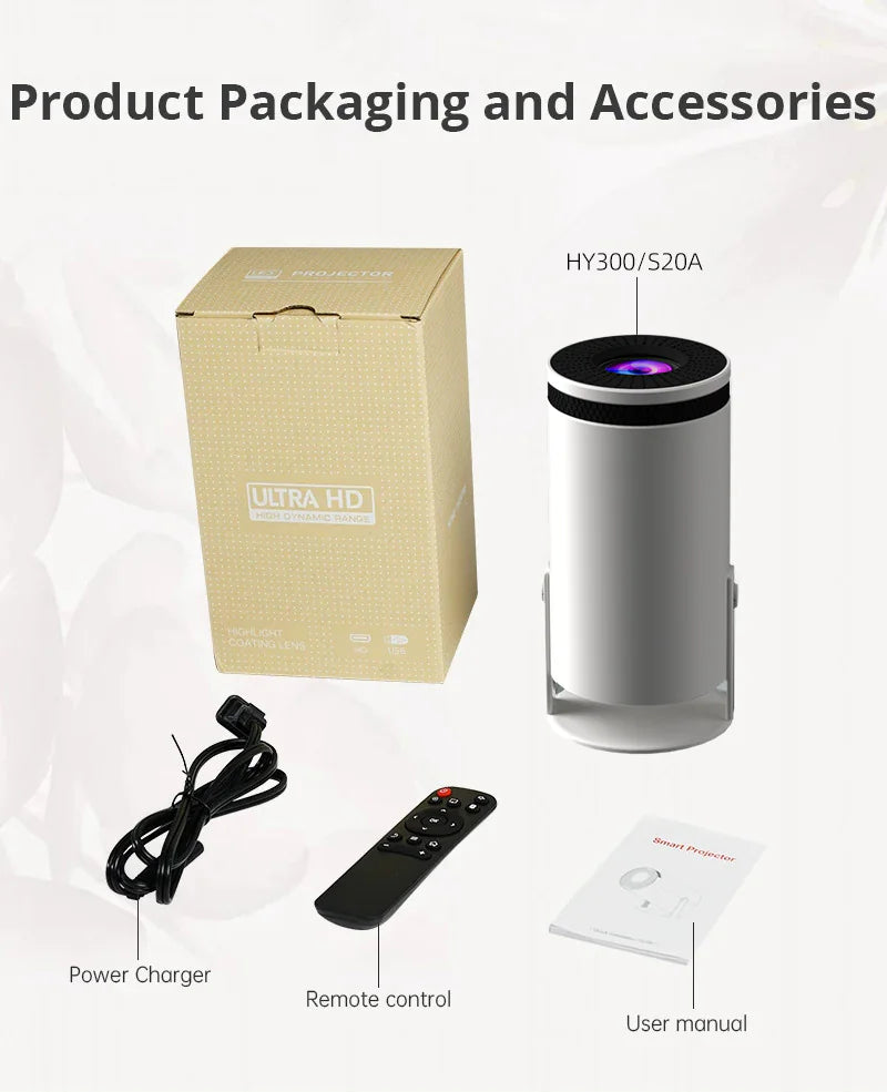 HY300 Portable Smart Projector