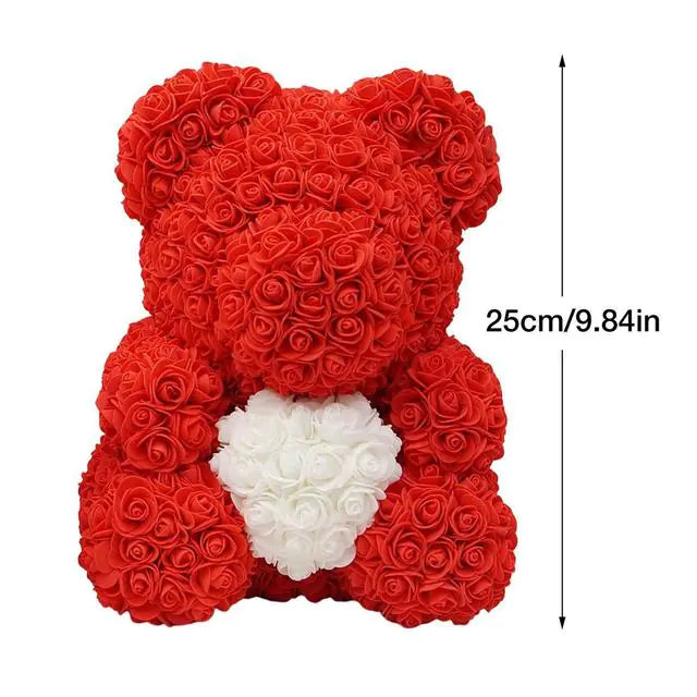 Valentine's Day Rose Flower Bear